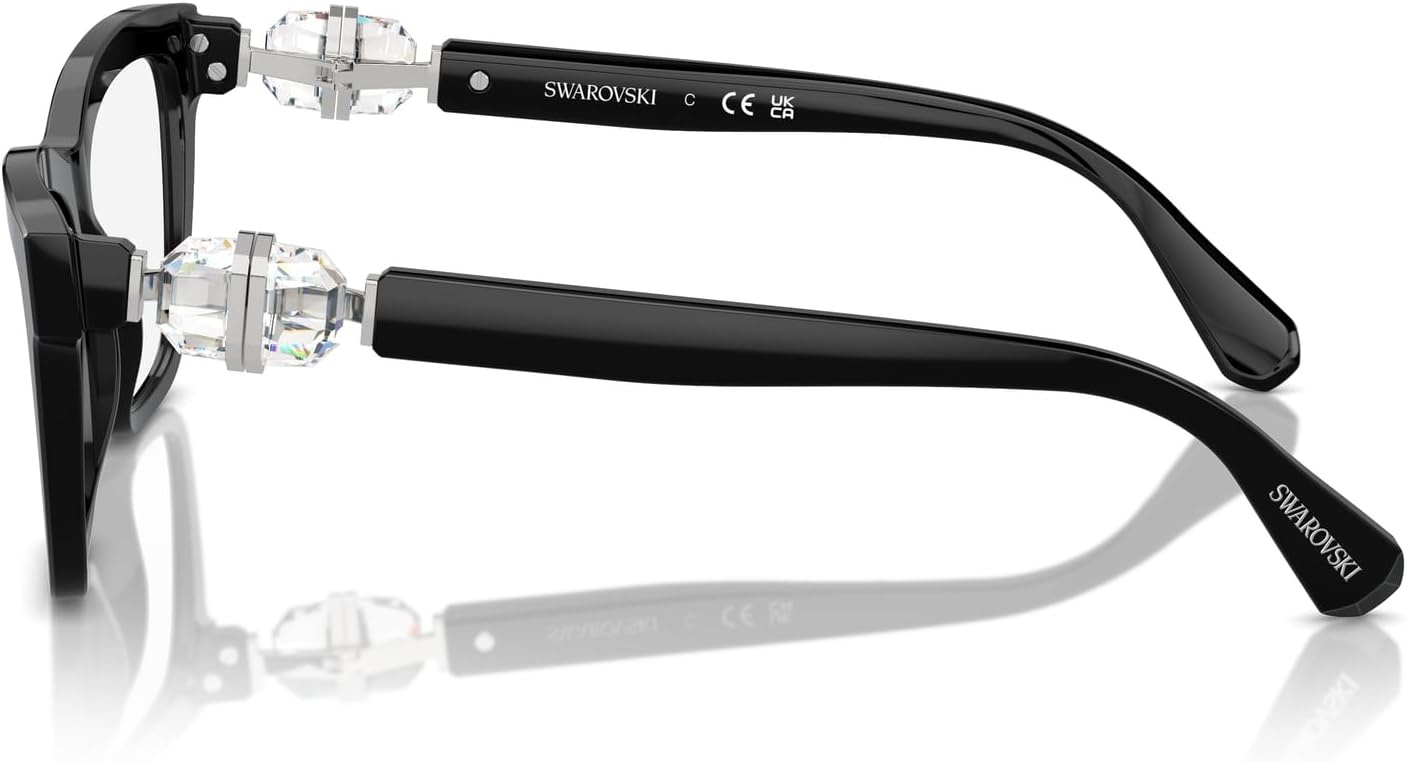 image:imageSwarovski womens Sk2021 Square Prescription Eyewear FramesBlackDemo Lens