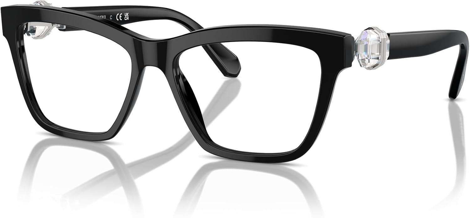 image:imageSwarovski womens Sk2021 Square Prescription Eyewear FramesBlackDemo Lens