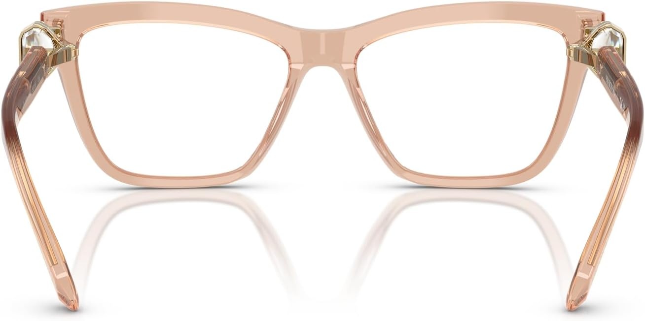 image:imageSwarovski womens Sk2021 Square Prescription Eyewear FramesTransparent BeigeDemo