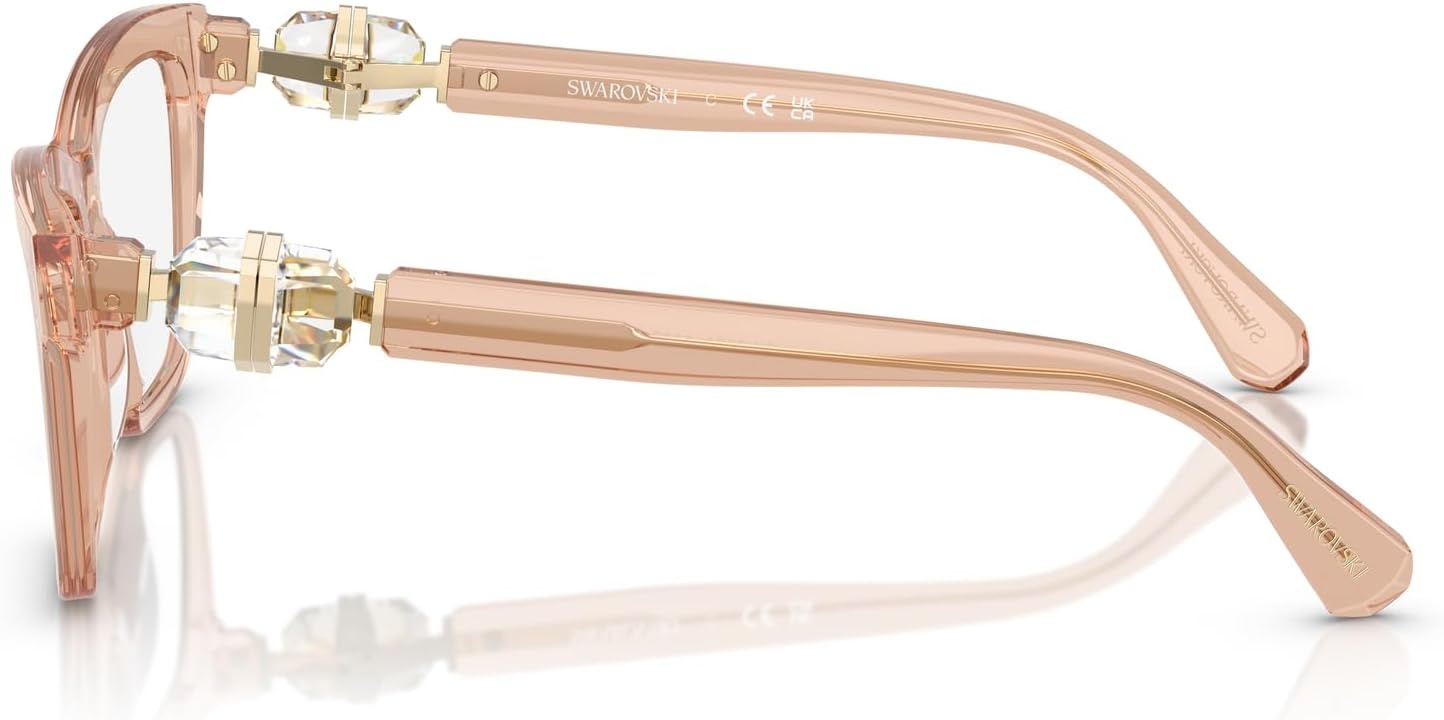 image:imageSwarovski womens Sk2021 Square Prescription Eyewear FramesTransparent BeigeDemo