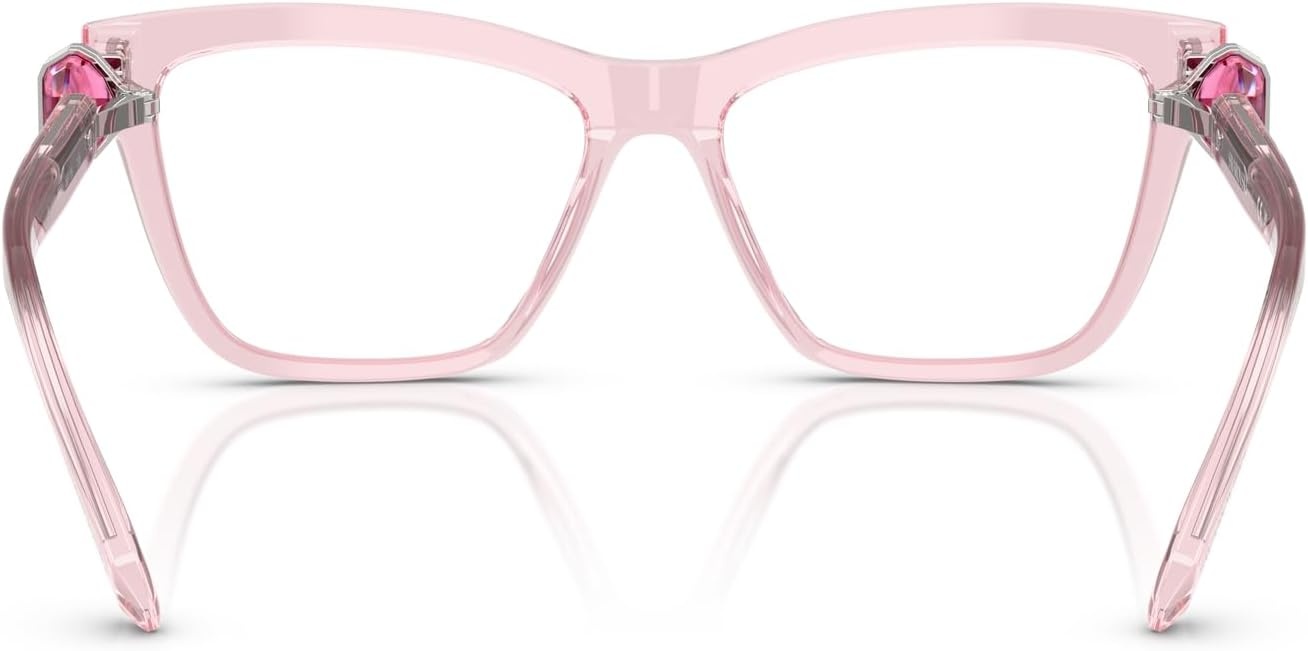 image:imageSwarovski womens Sk2021 Square Prescription Eyewear FramesTransparent PinkDemo