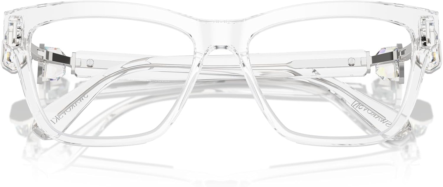 image:imageSwarovski womens Sk2021 Square Prescription Eyewear FramesTransparentDemo Lens