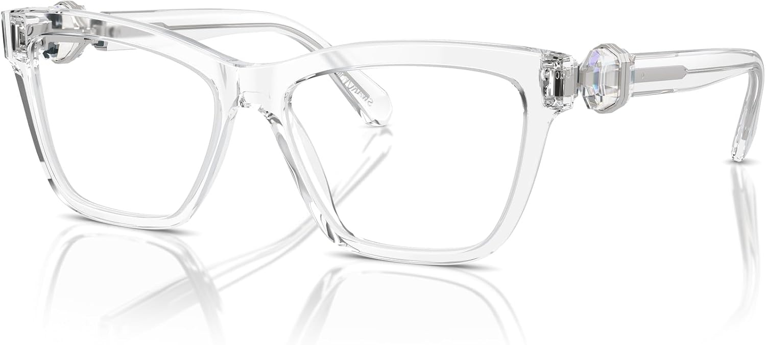 image:imageSwarovski womens Sk2021 Square Prescription Eyewear FramesTransparentDemo Lens