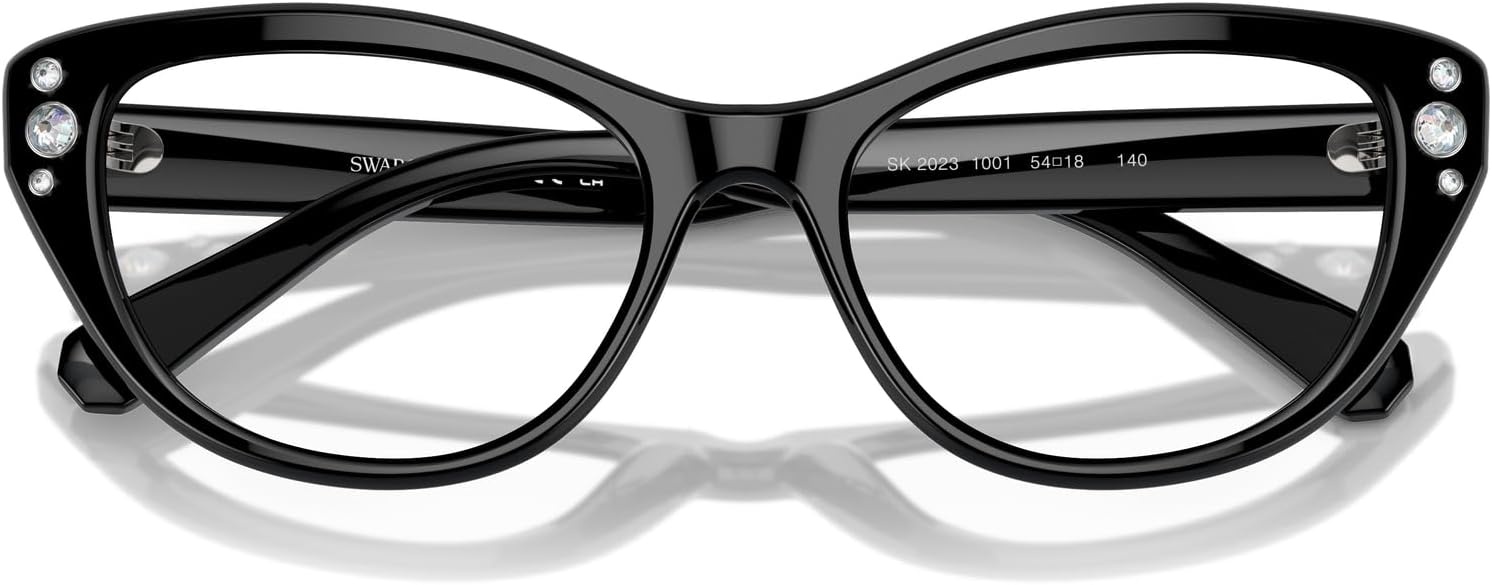 image:imageSwarovski womens Sk2023 Cat Eye Prescription Eyewear FramesBlackDemo Lens