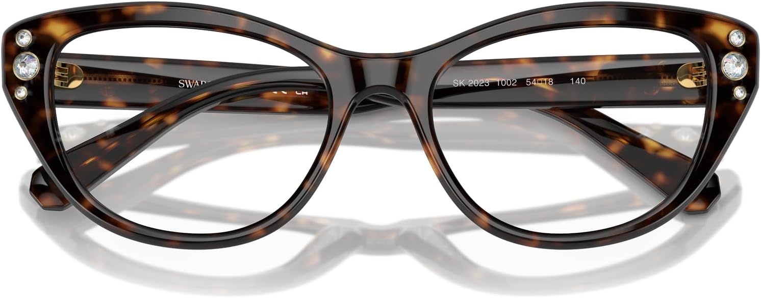 image:imageSwarovski womens Sk2023 Cat Eye Prescription Eyewear FramesDark HavanaDemo Lens