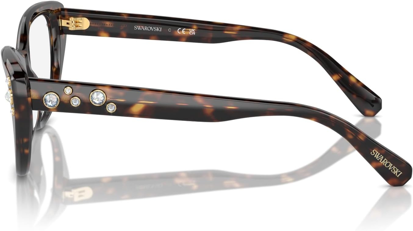 image:imageSwarovski womens Sk2023 Cat Eye Prescription Eyewear FramesDark HavanaDemo Lens