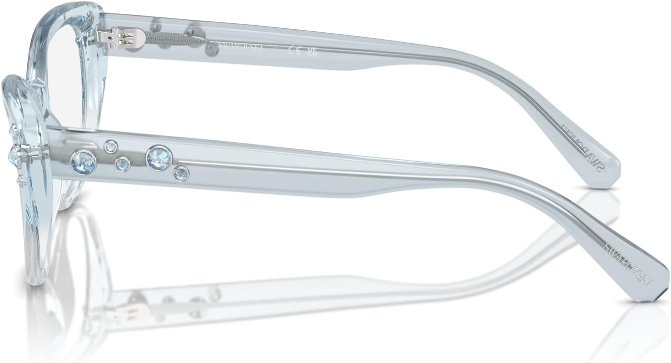 image:imageSwarovski womens Sk2023 Cat Eye Prescription Eyewear FramesLight Blue Gradient ClearDemo Lens