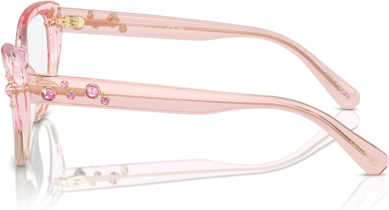 image:imageSwarovski womens Sk2023 Cat Eye Prescription Eyewear FramesPink Gradient ClearDemo Lens