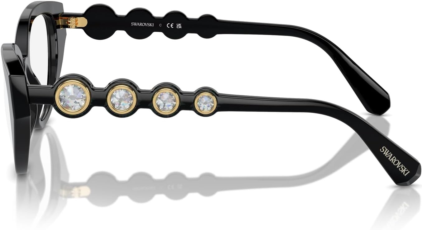 image:imageSwarovski womens Sk2024 Cat Eye Prescription Eyewear FramesBlackDemo Lens