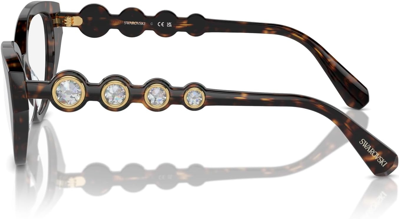 image:imageSwarovski womens Sk2024 Cat Eye Prescription Eyewear FramesDark HavanaDemo Lens