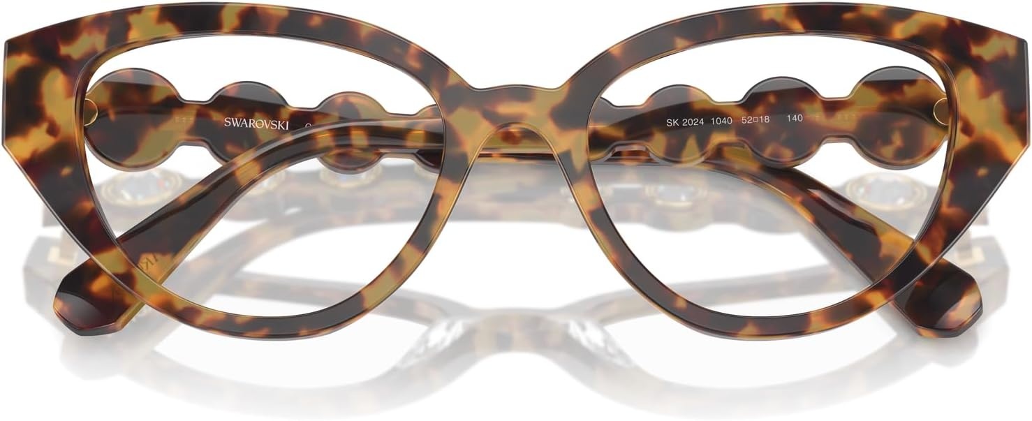 image:imageSwarovski womens Sk2024 Cat Eye Prescription Eyewear FramesHavanaDemo Lens