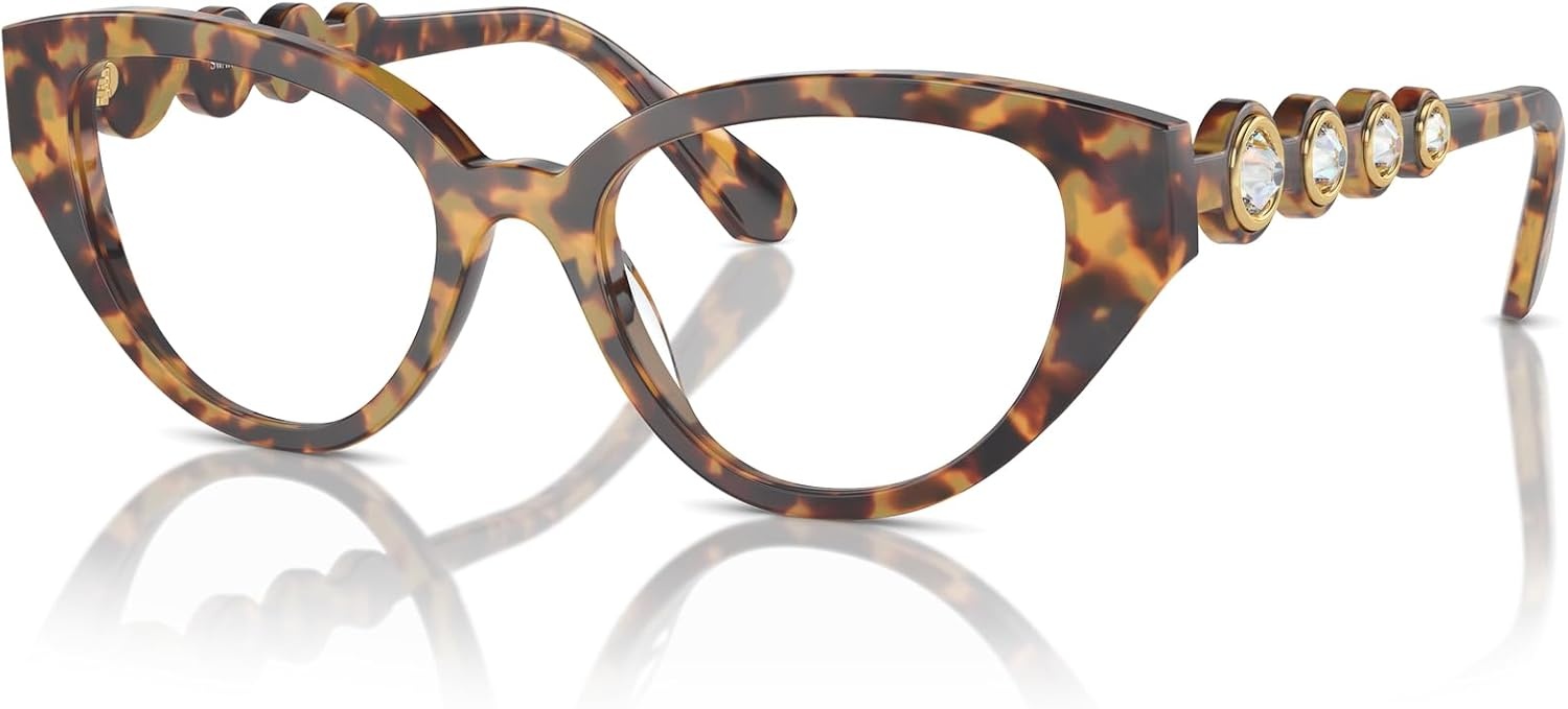 image:imageSwarovski womens Sk2024 Cat Eye Prescription Eyewear FramesHavanaDemo Lens