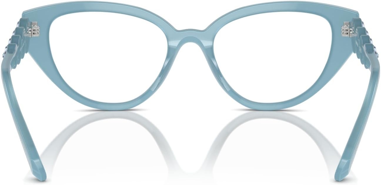 image:imageSwarovski womens Sk2024 Cat Eye Prescription Eyewear FramesOpal Light BlueDemo Lens