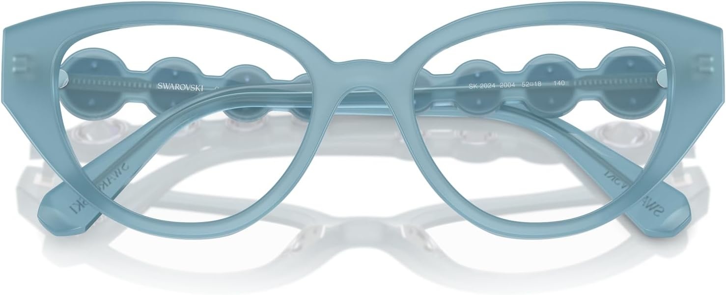 image:imageSwarovski womens Sk2024 Cat Eye Prescription Eyewear FramesOpal Light BlueDemo Lens