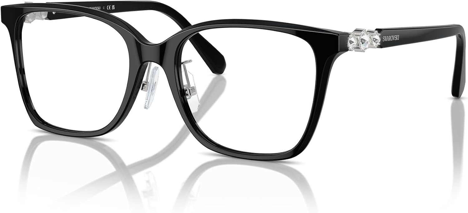 image:imageSwarovski womens Sk2026d Square Prescription Eyewear FramesBlackDemo Lens