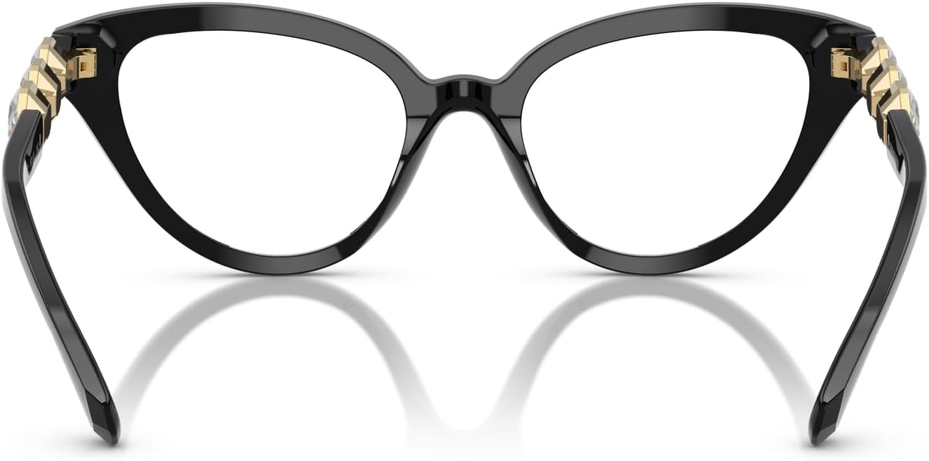 image:imageSwarovski womens Sk2028f Low Bridge Fit Cat Eye Prescription Eyewear FramesBlackDemo Lens