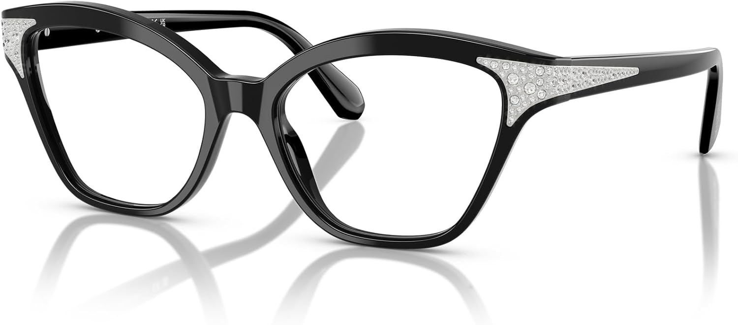 image:imageSwarovski womens Sk2029 Cat Eye Prescription Eyewear FramesBlackDemo Lens