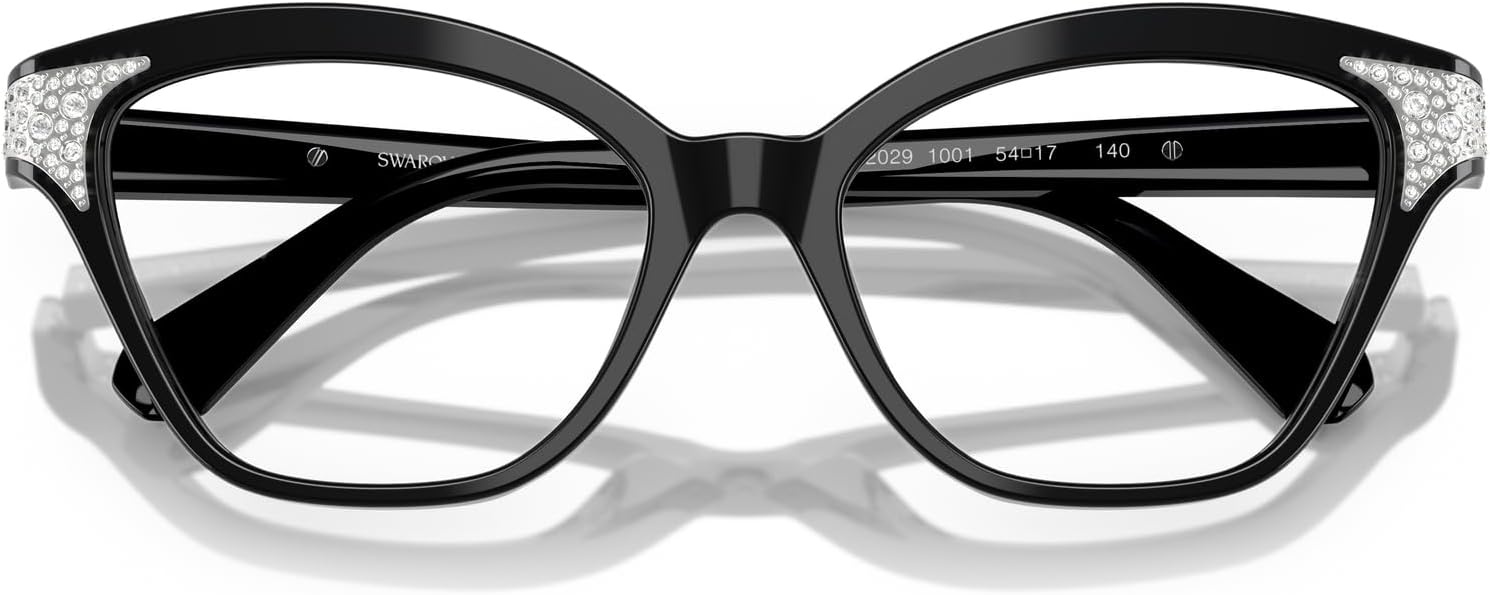 image:imageSwarovski womens Sk2029 Cat Eye Prescription Eyewear FramesBlackDemo Lens