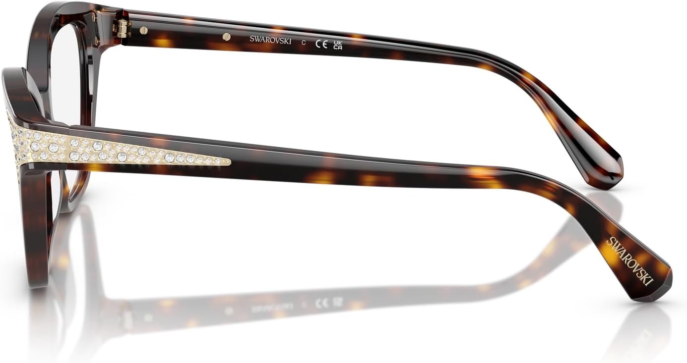 image:imageSwarovski womens Sk2029 Cat Eye Prescription Eyewear FramesDark HavanaDemo Lens