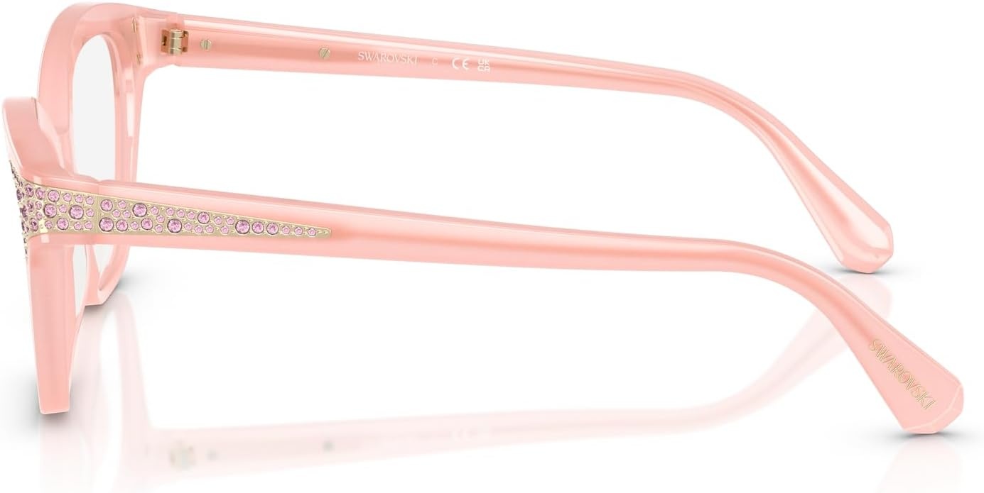 image:imageSwarovski womens Sk2029 Cat Eye Prescription Eyewear FramesMilky PinkDemo Lens