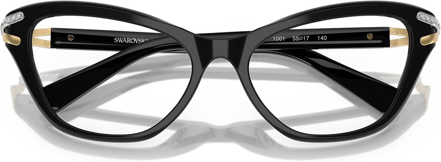 image:imageSwarovski womens Sk2031 Cat Eye Prescription Eyewear FramesBlackDemo Lens