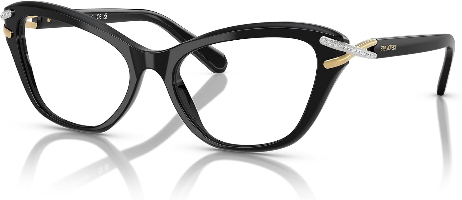 image:imageSwarovski womens Sk2031 Cat Eye Prescription Eyewear FramesBlackDemo Lens