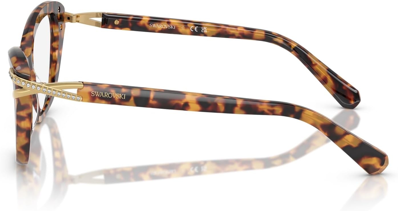 image:imageSwarovski womens Sk2031 Cat Eye Prescription Eyewear FramesLight HavanaDemo Lens