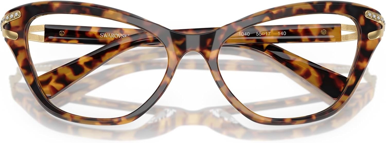image:imageSwarovski womens Sk2031 Cat Eye Prescription Eyewear FramesLight HavanaDemo Lens