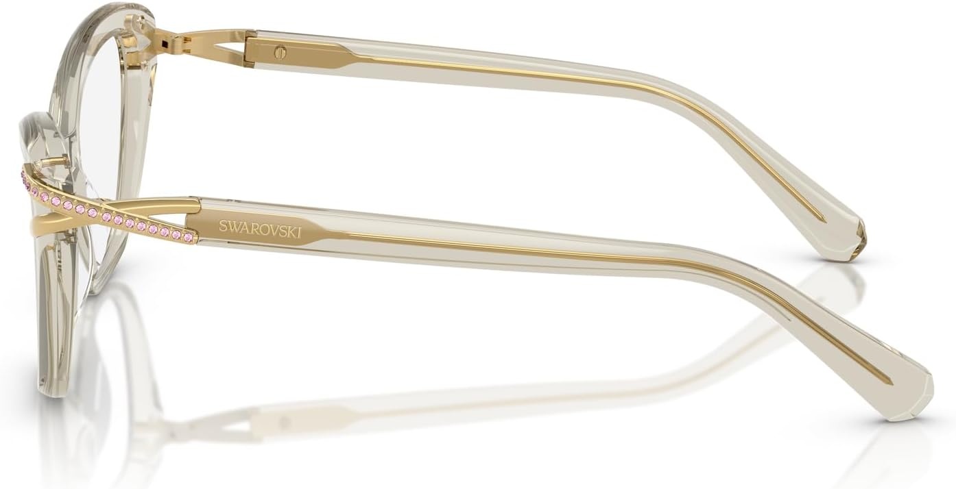 image:imageSwarovski womens Sk2031 Cat Eye Prescription Eyewear FramesTransparent BeigeDemo Lens