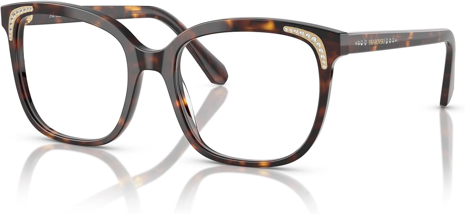 image:imageSwarovski womens Sk2033 Butterfly Prescription Eyewear FramesHavanaDemo Lens