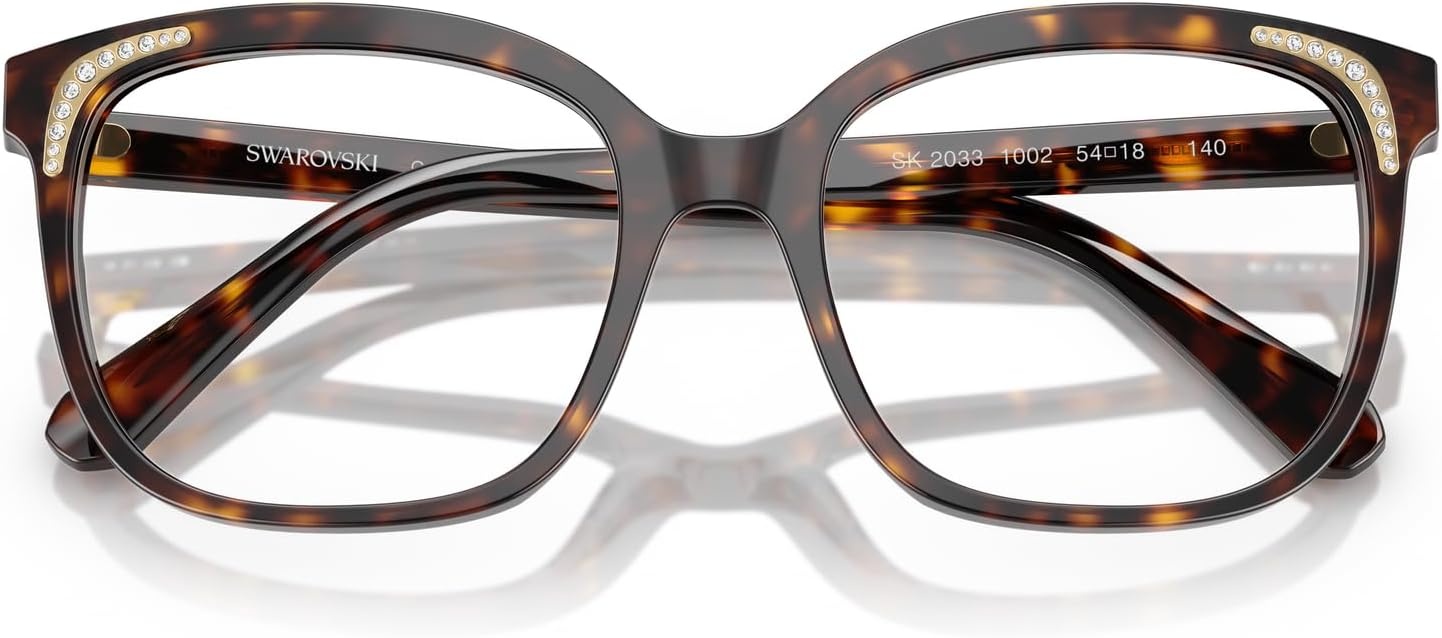 image:imageSwarovski womens Sk2033 Butterfly Prescription Eyewear FramesHavanaDemo Lens