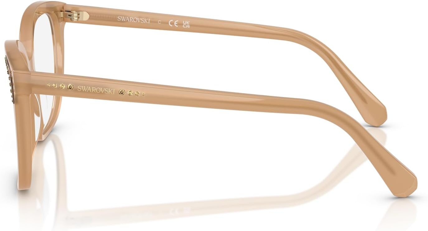 image:imageSwarovski womens Sk2033 Butterfly Prescription Eyewear FramesMilky BeigeDemo Lens