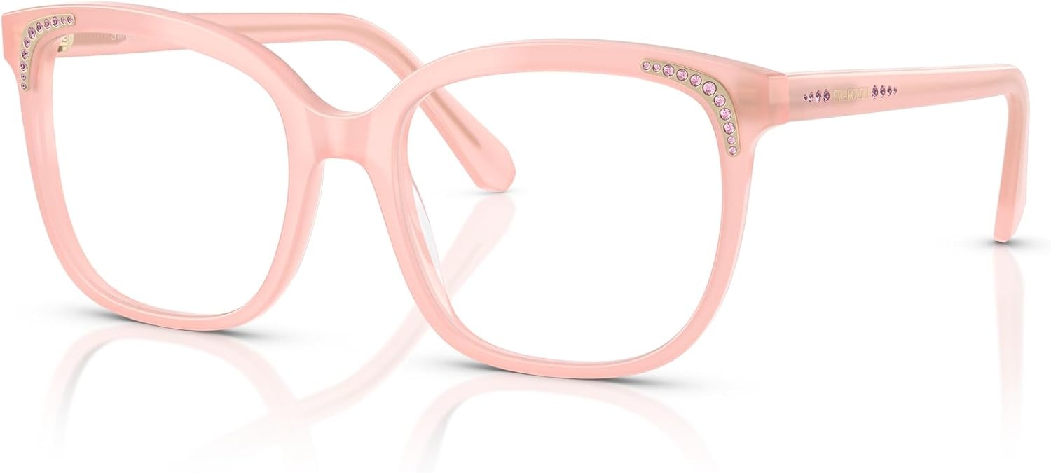 image:imageSwarovski womens Sk2033 Butterfly Prescription Eyewear FramesMilky PinkDemo Lens