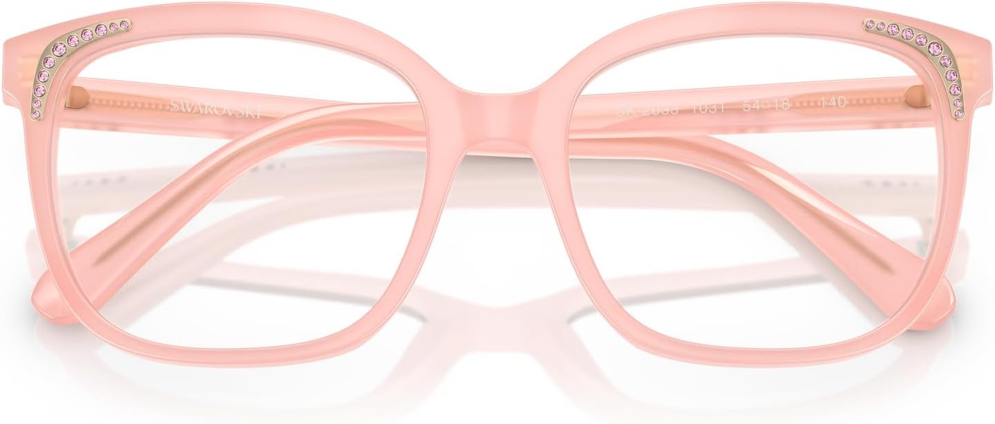 image:imageSwarovski womens Sk2033 Butterfly Prescription Eyewear FramesMilky PinkDemo Lens
