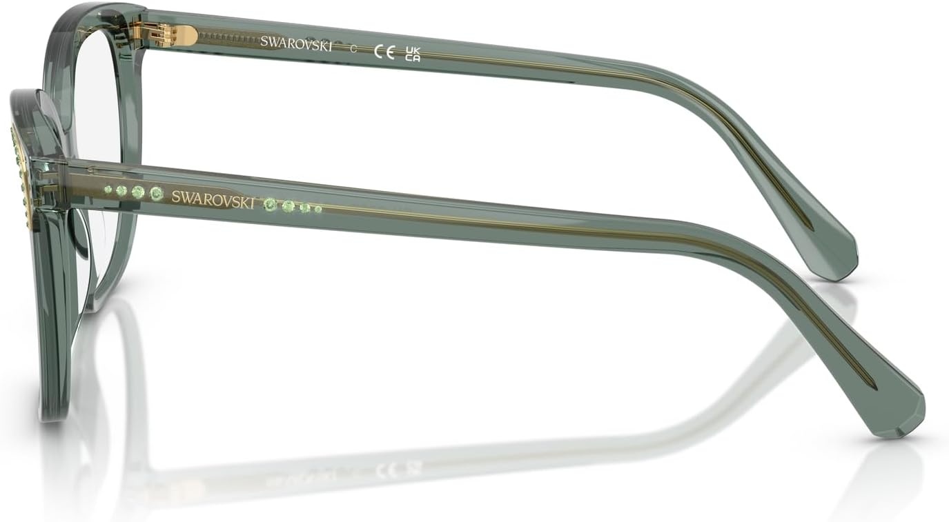 image:imageSwarovski womens Sk2033 Butterfly Prescription Eyewear FramesTransparent GreenDemo Lens