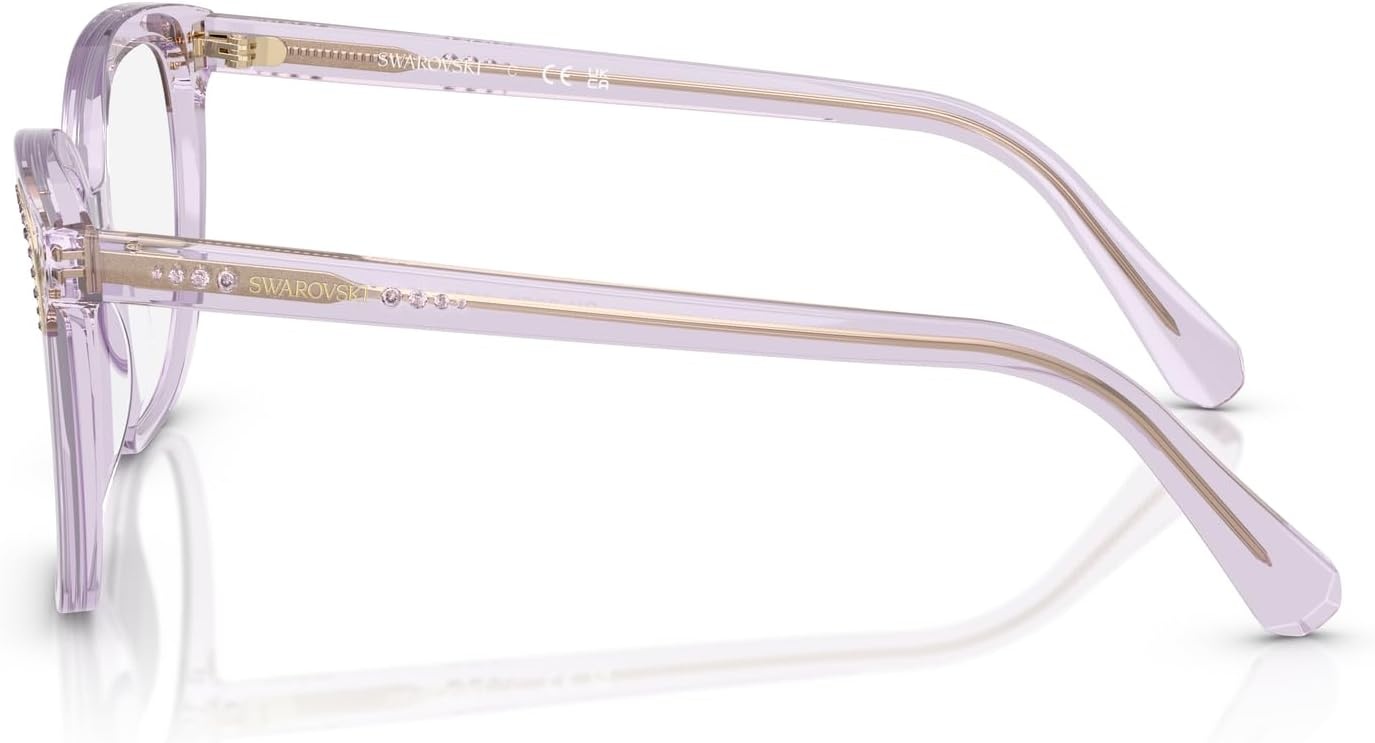 image:imageSwarovski womens Sk2033 Butterfly Prescription Eyewear FramesTransparent LilacDemo Lens