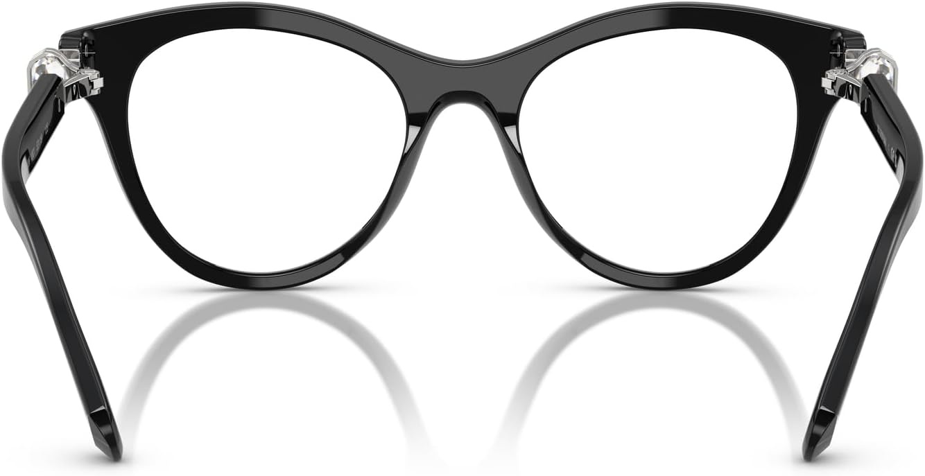 image:imageSwarovski womens Sk2036 Round Prescription Eyewear FramesBlackDemo Lens