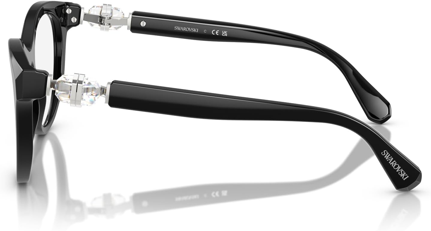 image:imageSwarovski womens Sk2036 Round Prescription Eyewear FramesBlackDemo Lens