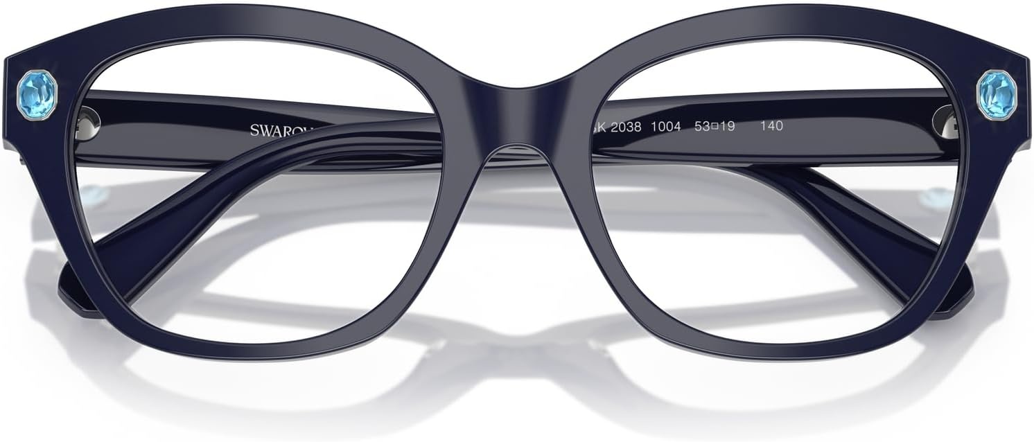 image:imageSwarovski womens Sk2038 Square Prescription Eyewear FramesBlueDemo Lens