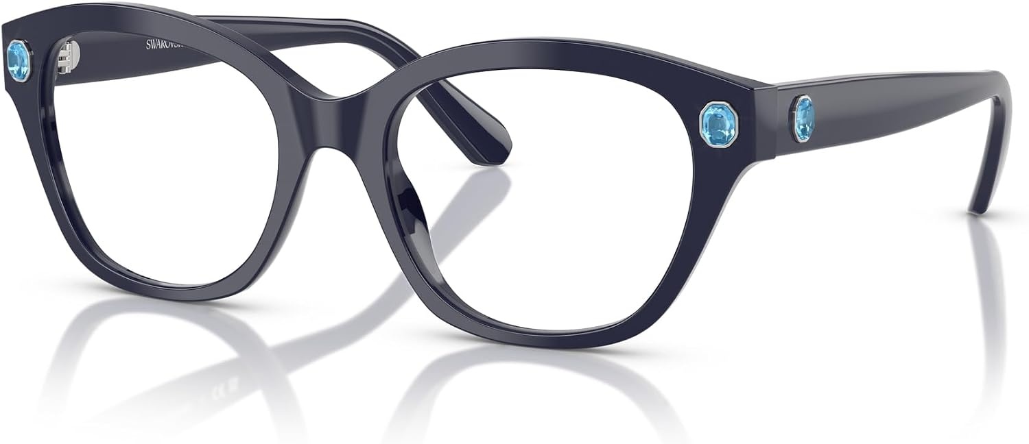 image:imageSwarovski womens Sk2038 Square Prescription Eyewear FramesBlueDemo Lens