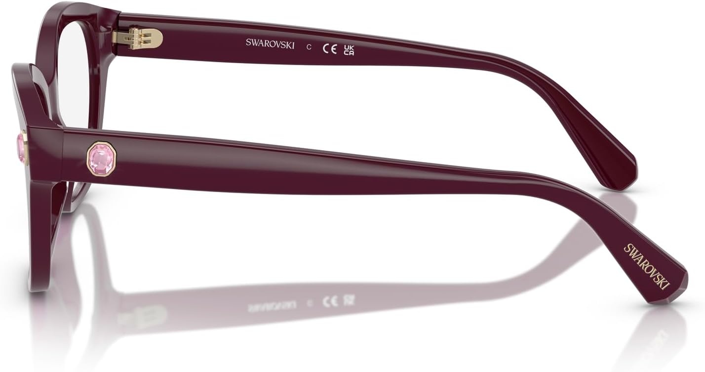 image:imageSwarovski womens Sk2038 Square Prescription Eyewear FramesBurgundyDemo Lens