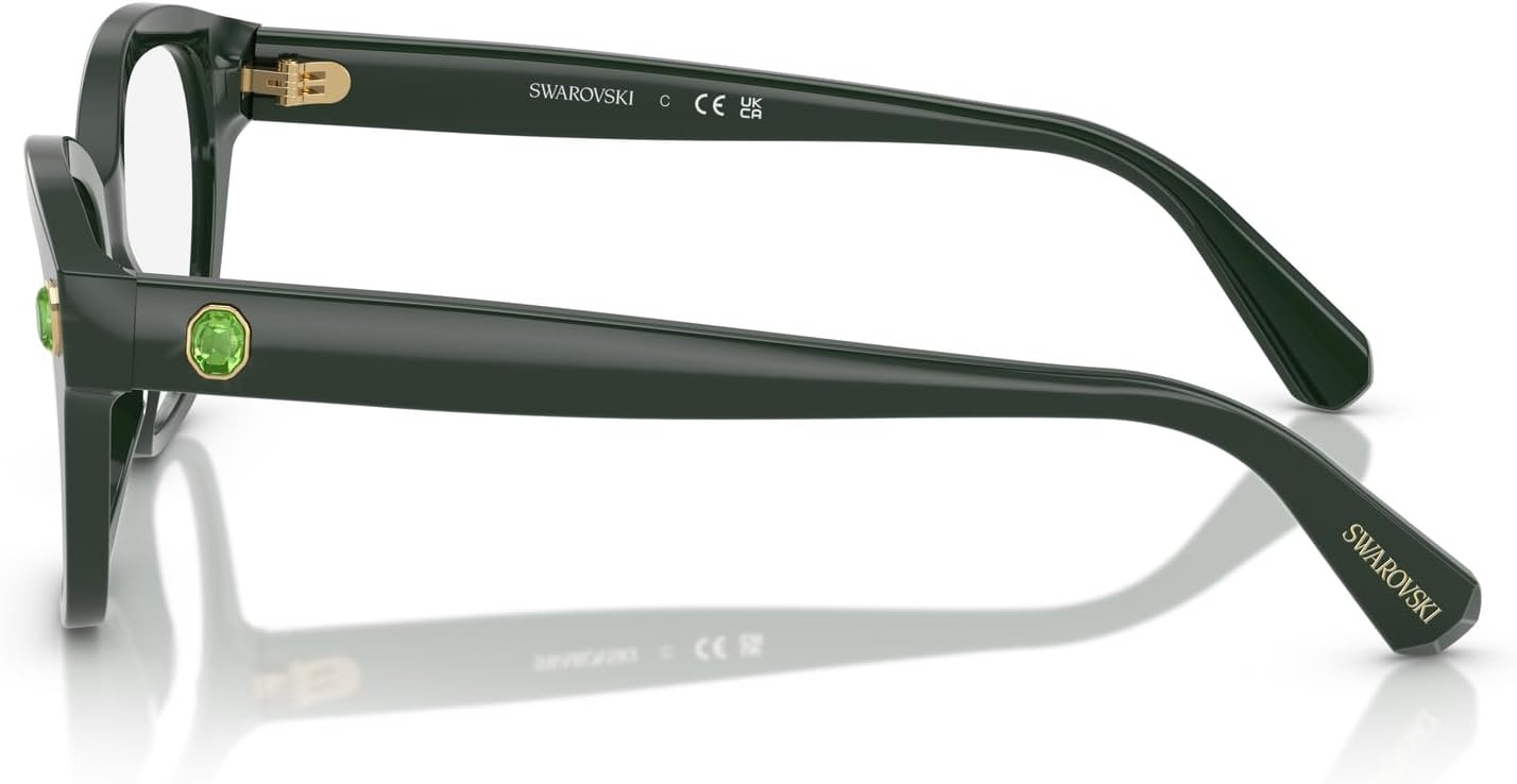 image:imageSwarovski womens Sk2038 Square Prescription Eyewear FramesDark GreenDemo Lens