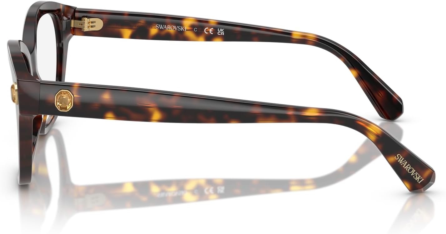 image:imageSwarovski womens Sk2038 Square Prescription Eyewear FramesHavanaDemo Lens