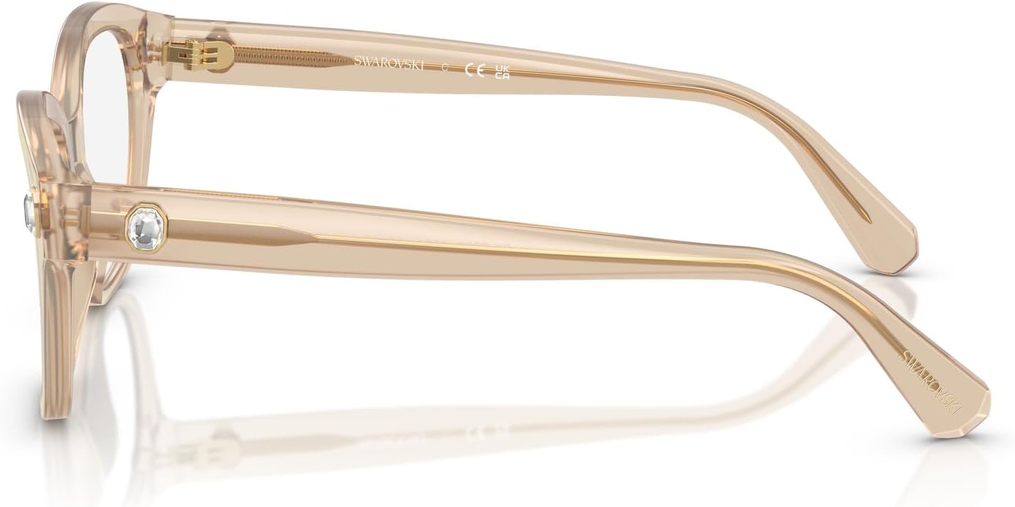 image:imageSwarovski womens Sk2038 Square Prescription Eyewear FramesMilky BeigeDemo Lens