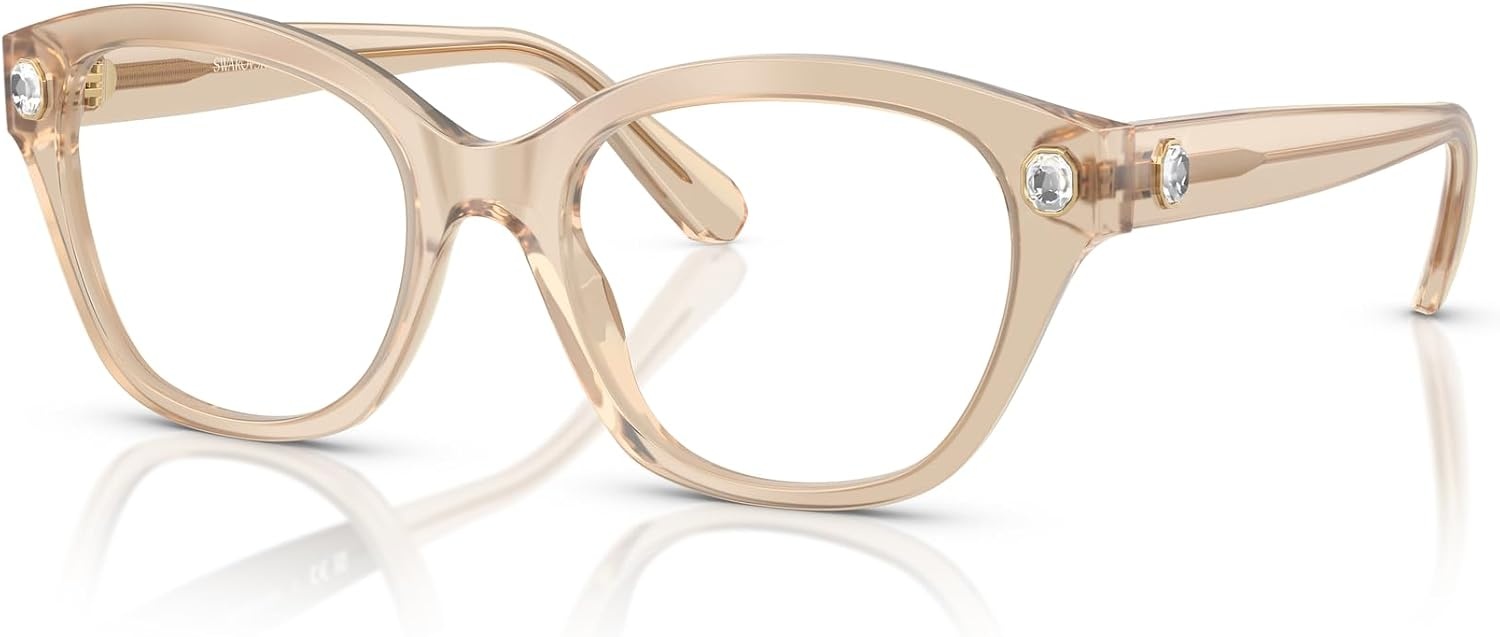 image:imageSwarovski womens Sk2038 Square Prescription Eyewear FramesMilky BeigeDemo Lens