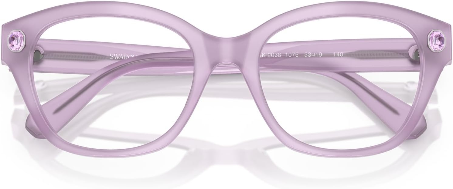 image:imageSwarovski womens Sk2038 Square Prescription Eyewear FramesMilky LilacDemo Lens