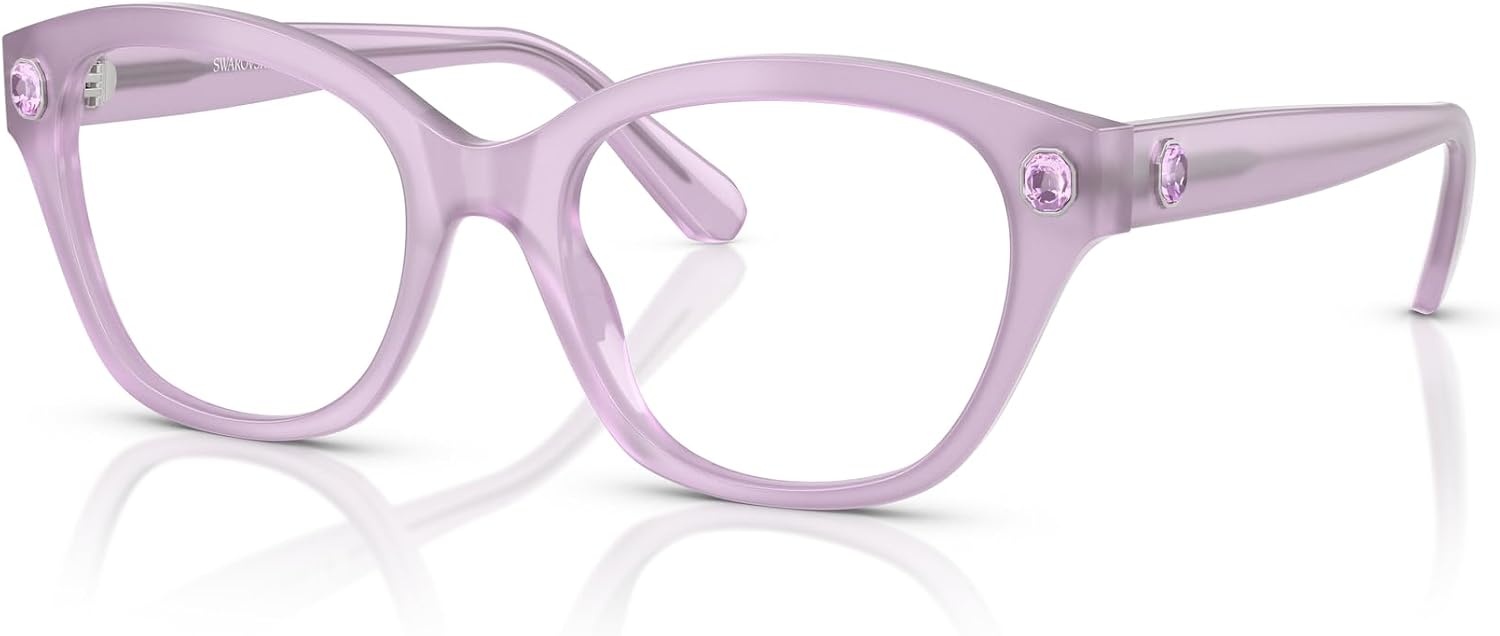 image:imageSwarovski womens Sk2038 Square Prescription Eyewear FramesMilky LilacDemo Lens