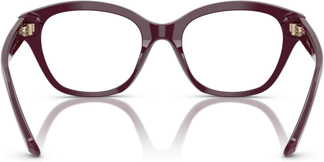 image:imageSwarovski womens Sk2038f Low Bridge Fit Square Prescription Eyewear FramesBurgundyDemo Lens