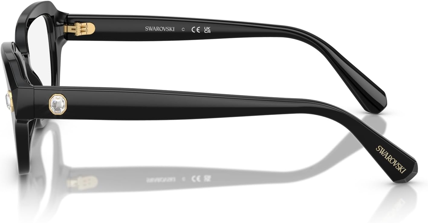 image:imageSwarovski womens Sk2039 Square Prescription Eyewear FramesBlackDemo Lens