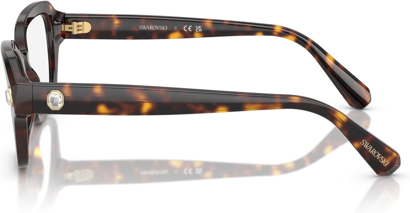image:imageSwarovski womens Sk2039 Square Prescription Eyewear FramesHavanaDemo Lens